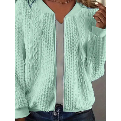 Bomber Jackets For Women Cute Jacquard Coats Lightweight Zip Up Jackets Dressy Casual null